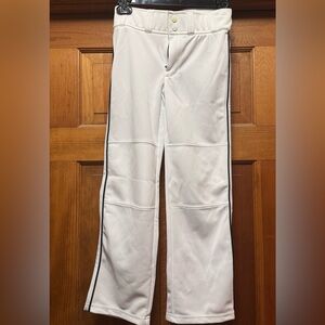 Under Armour White Baseball Pants with Black Piping